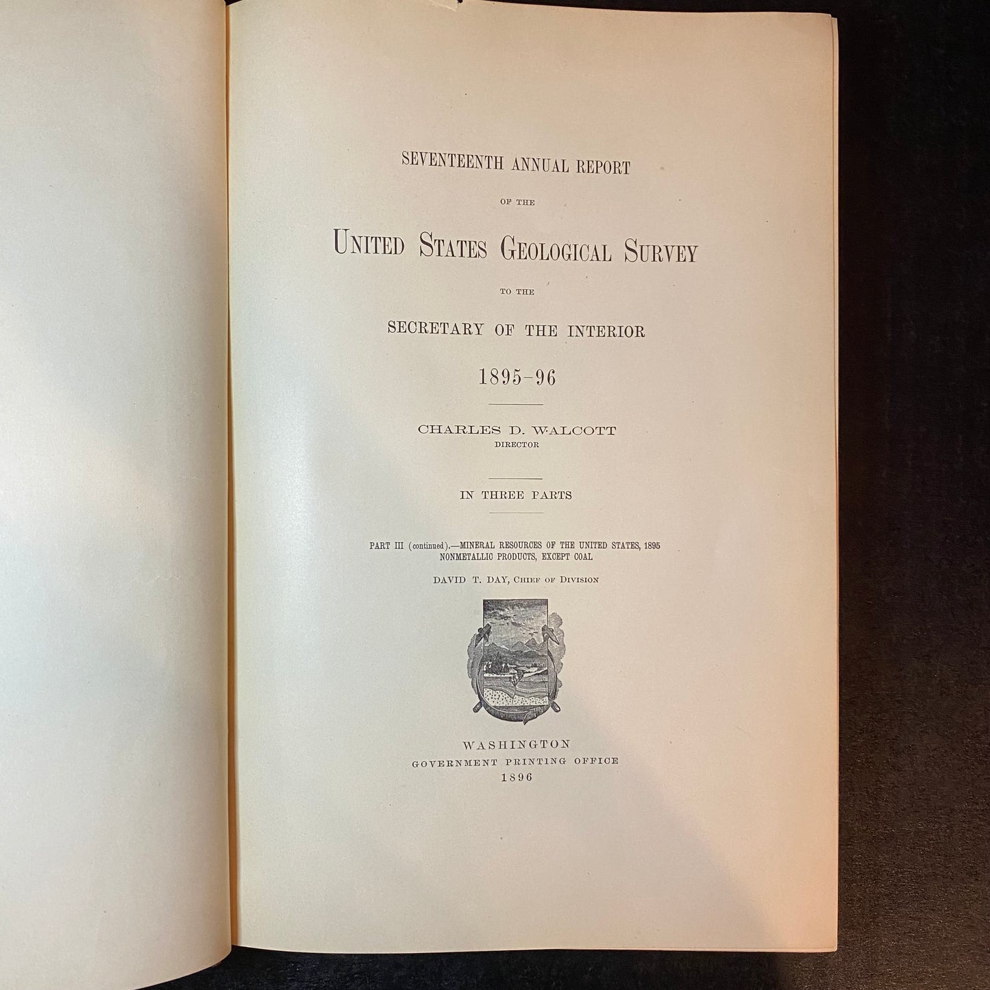 United States Geological Survey - Charles D. Walcott - Part 3 - 1896