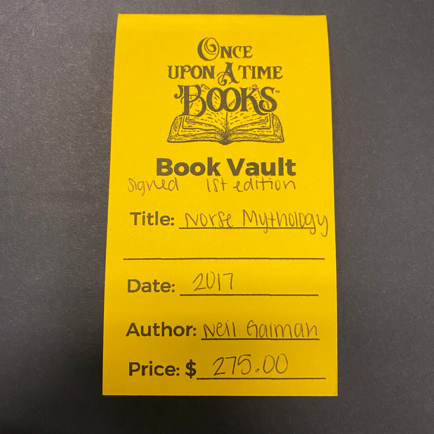 Norse Mythology - Neil Gaiman - Signed - 1st Edition - 2017