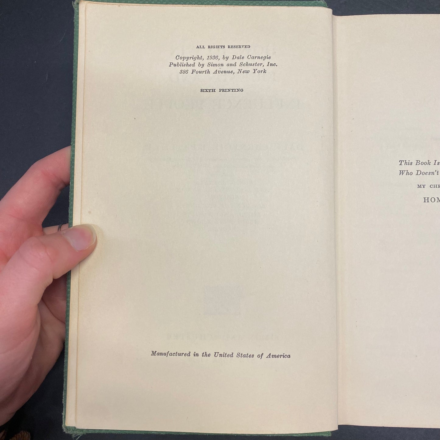 How to Win Friends and Influence People - Dale Carnegie - 6th Print - 1936