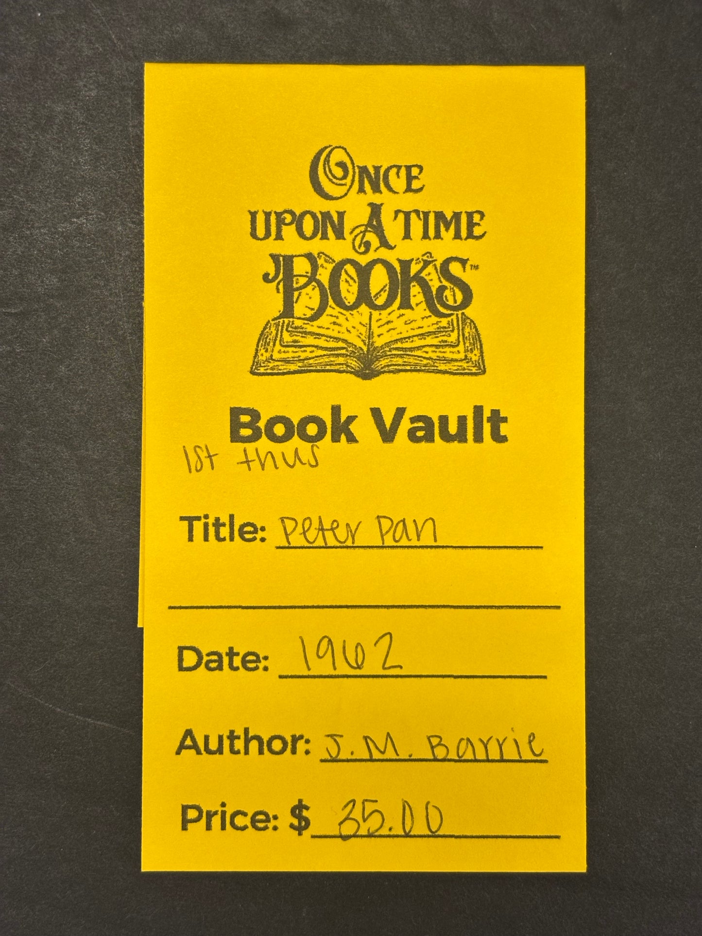 Peter Pan - J. M. Barrie - 1st Thus - 1962