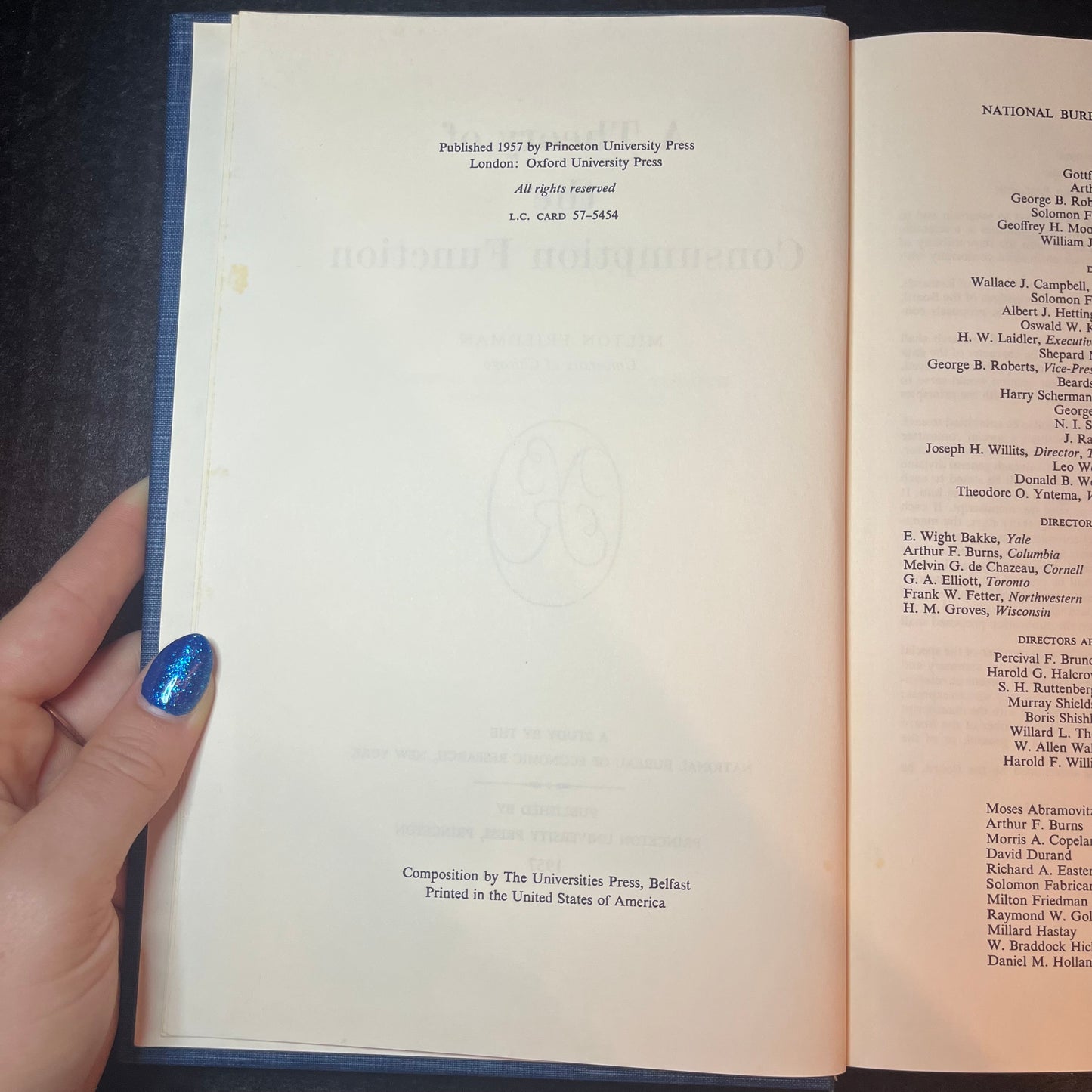 A Theory of the Consumption Function - Milton Friedman - 1st Edition - 1957