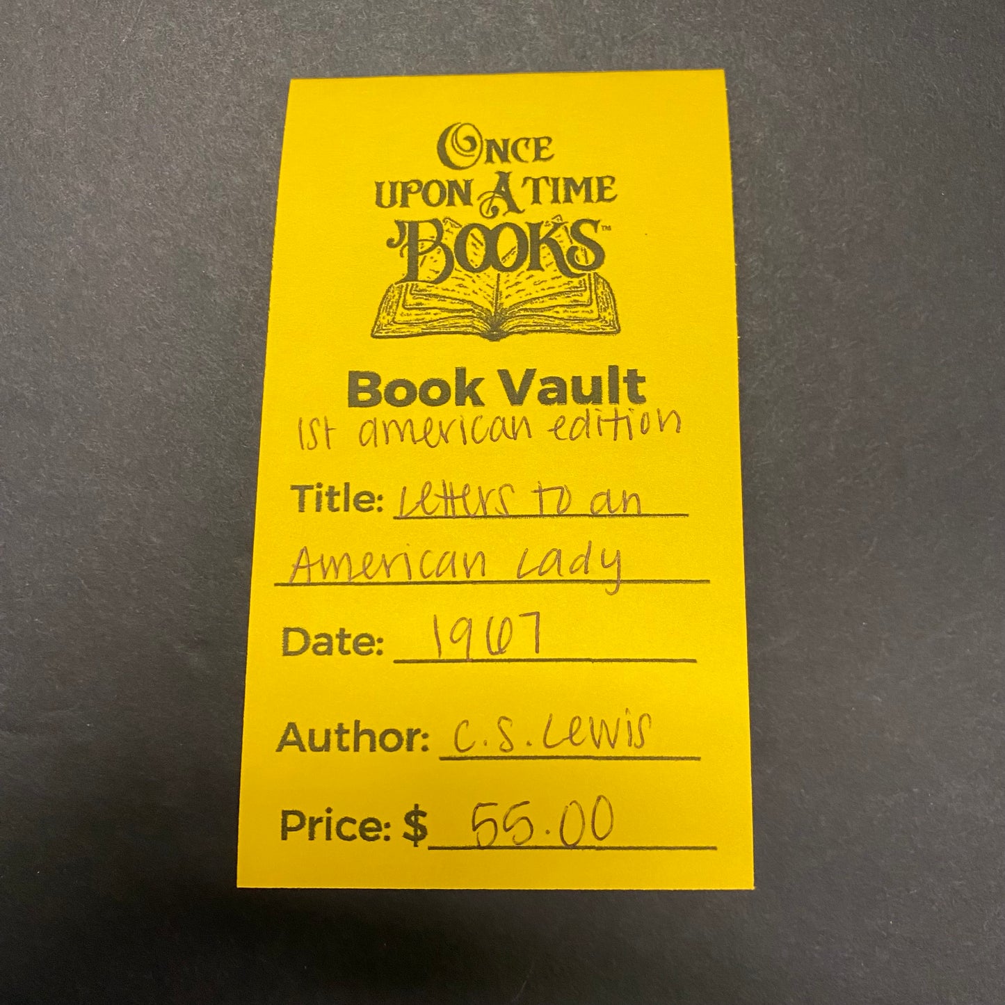 Letters to An American Lady - C. S. Lewis - 1st American Edition - 1967