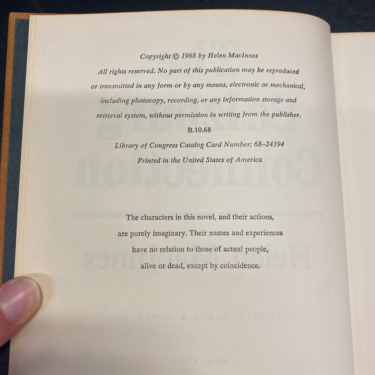 The Salzburg Connection - Helen MacInnes - 1st Edition - 1968