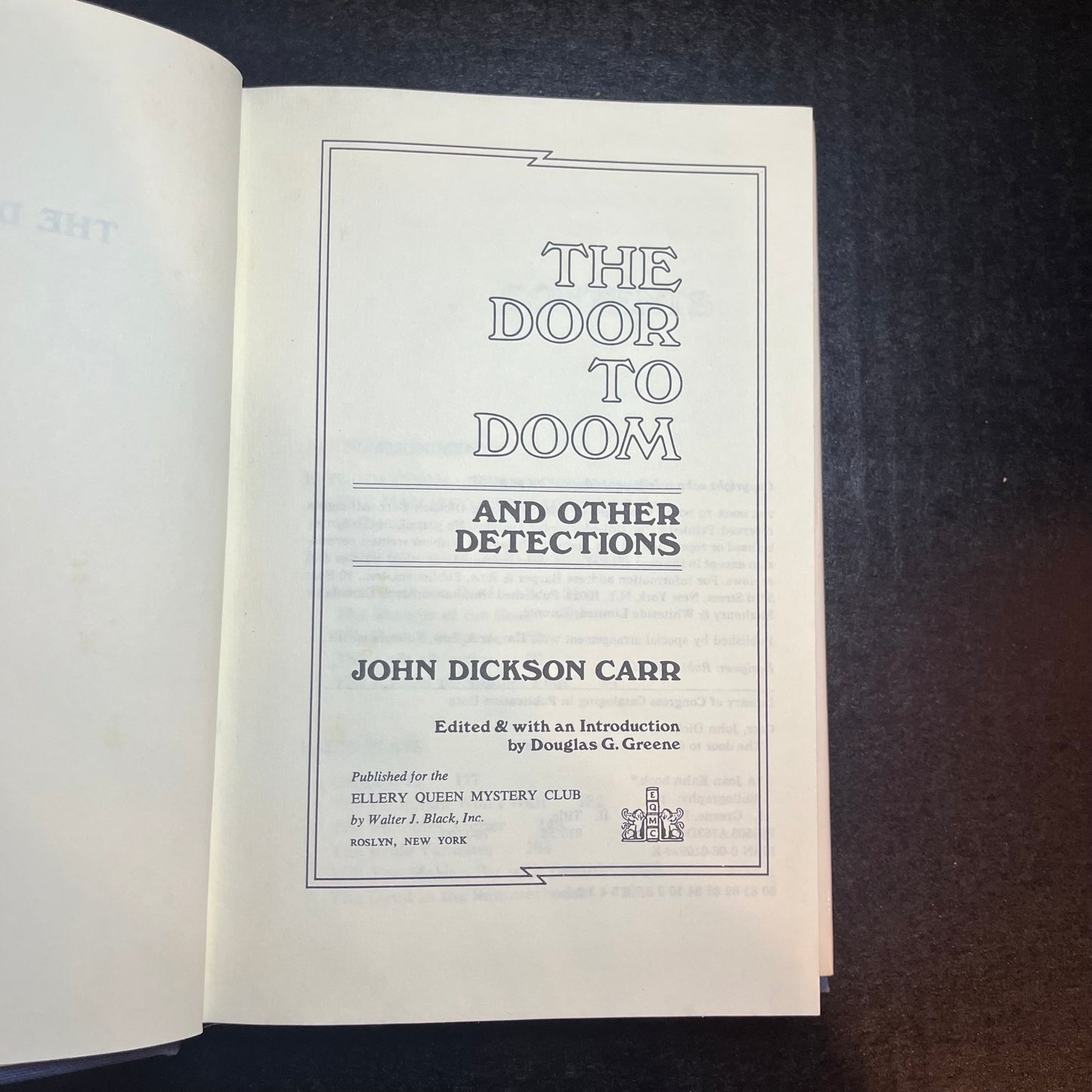 The Door to Doom - John Dickson Carr - 1st Edition - 1980