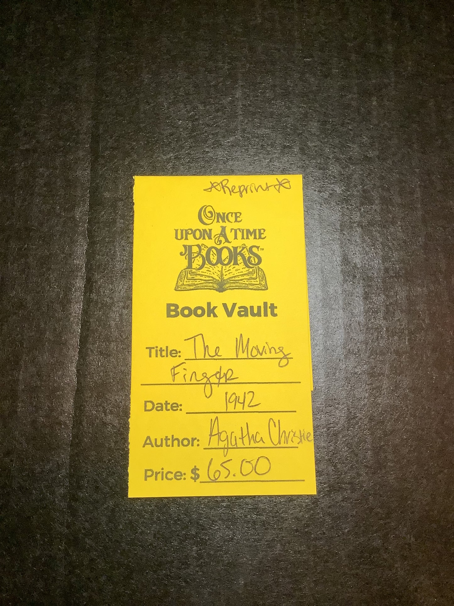 The Moving Finger - Agatha Christie - Reprint - 1942