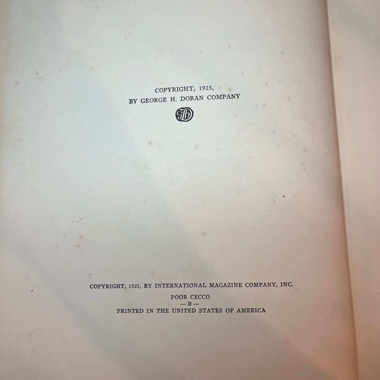 Poor Cecco - Margery Williams Bianco - 1st Edition - 1925