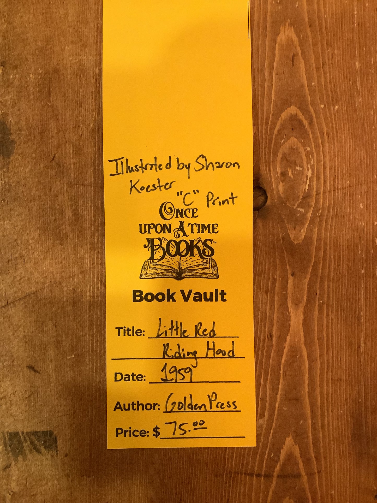 Little Red Riding Hood - Golden Press - Illustrated by Sharon Koester - "C" Print - 1959