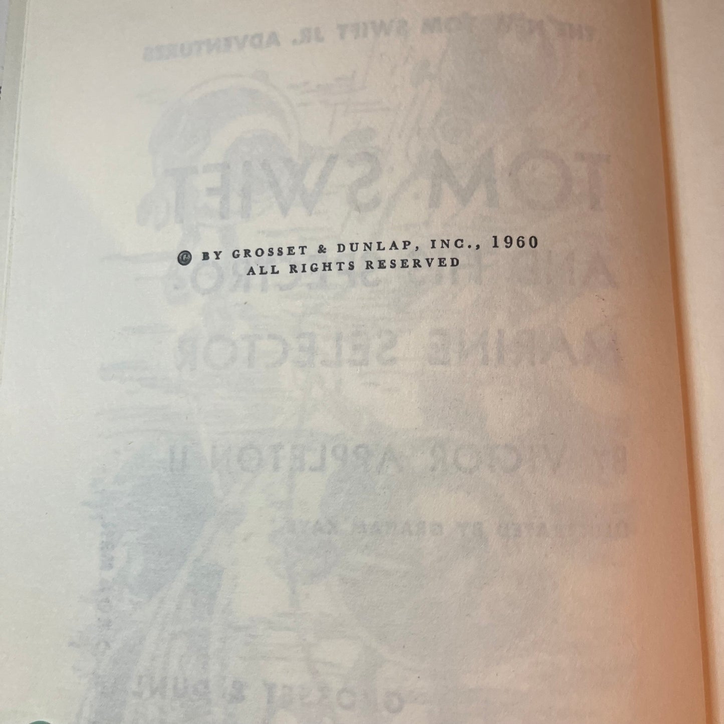 Tom Swift and His Spectromarine Selector - Victor Appleton II - 1st Edition - 1960