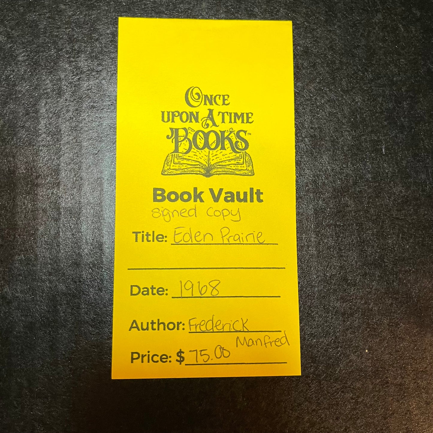 Eden Prairie - Fredrick Manfred - Signed - 1968