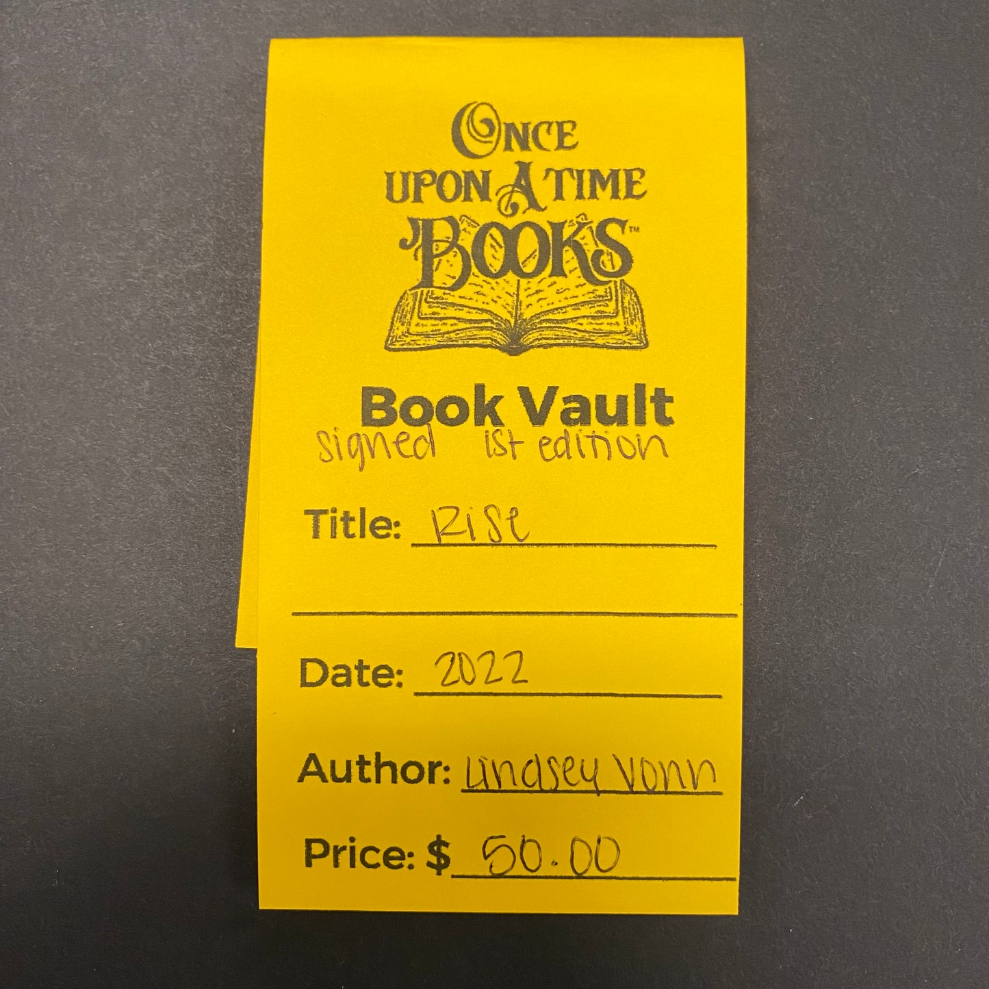 Rise - Lindsey Vonn - Signed - 1st Edition - 2022