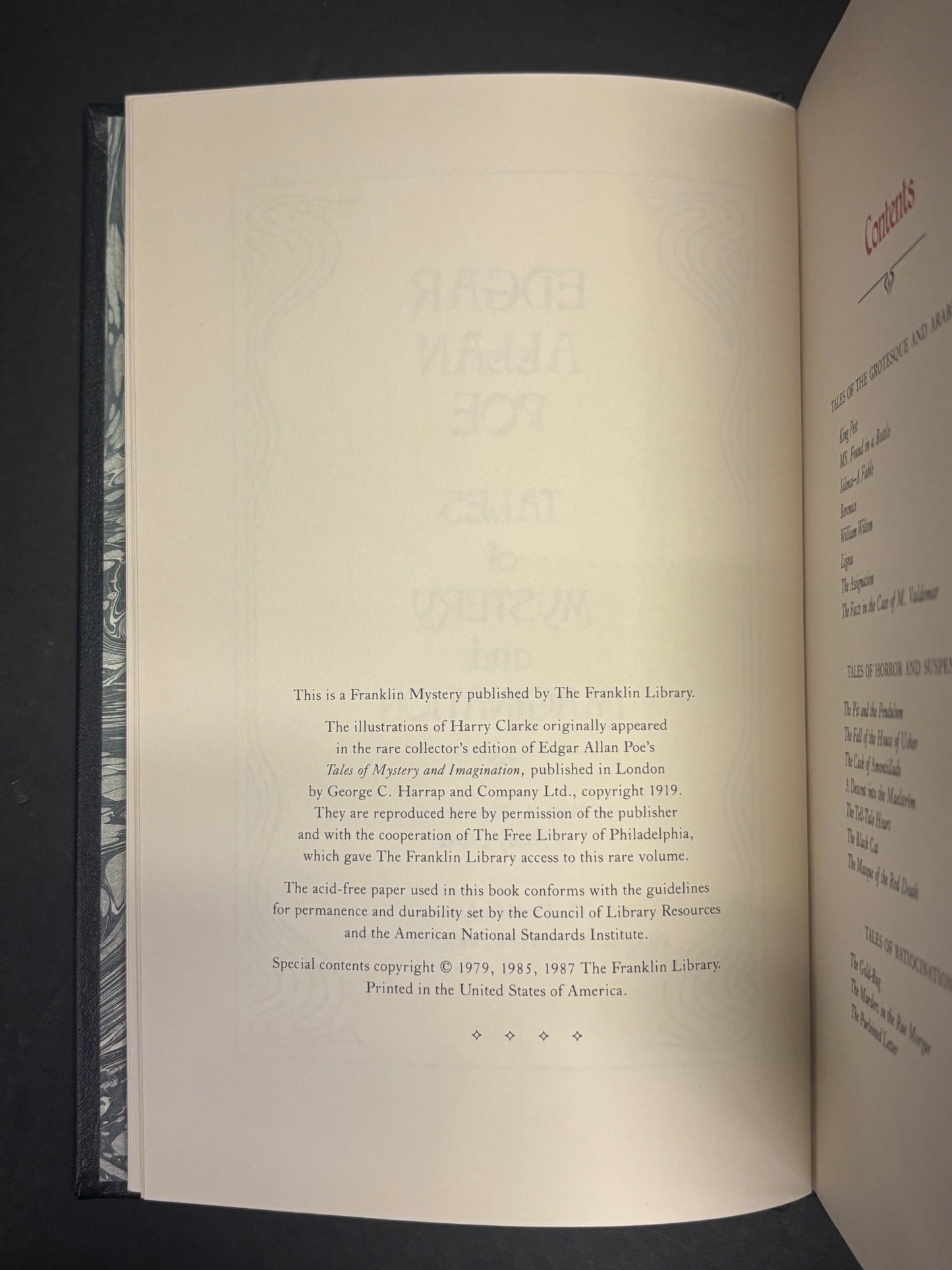 Tales of Mystery and Imagination - Edgar Allan Poe - Franklin Library - 1987