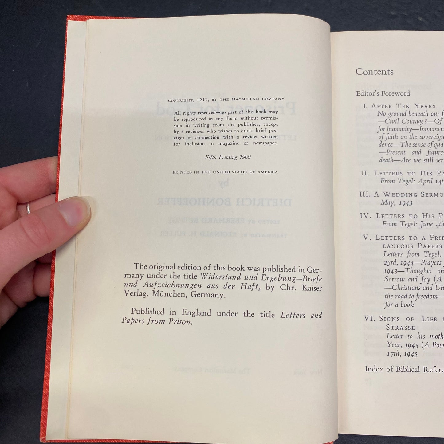 Prisoner for God - Dietrich Bonhoeffer - 1960
