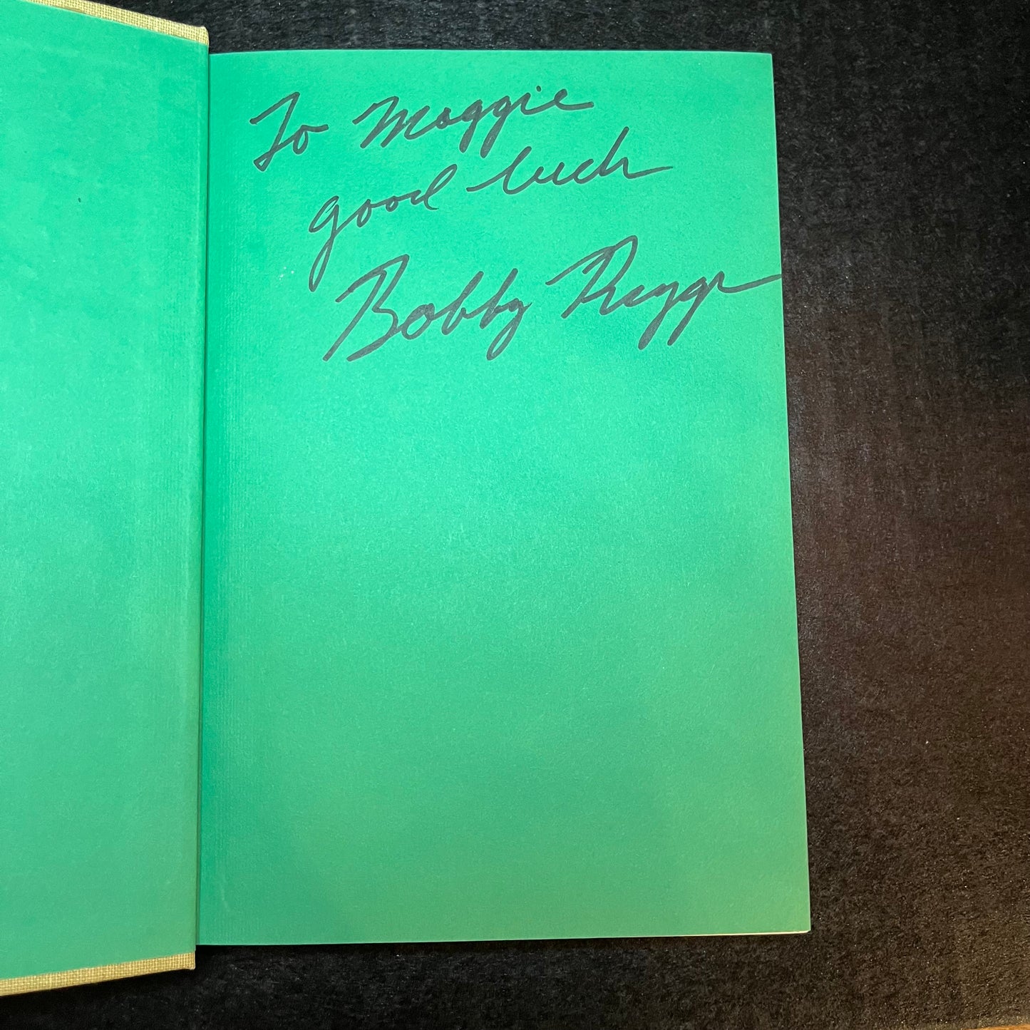 Court Hustler - Bobby Riggs - Signed - 1973