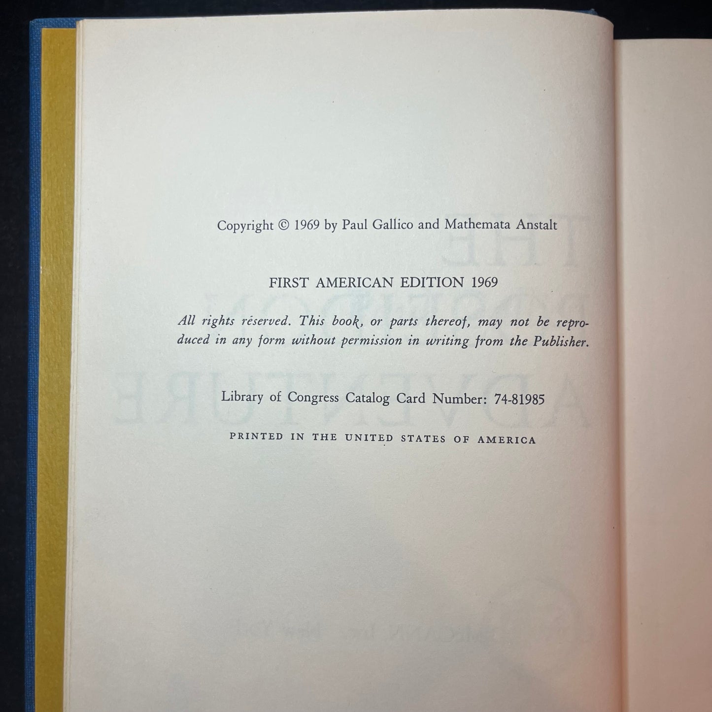 The Poseidon Adventure - Paul Gallico - 1st American Edition - 1969