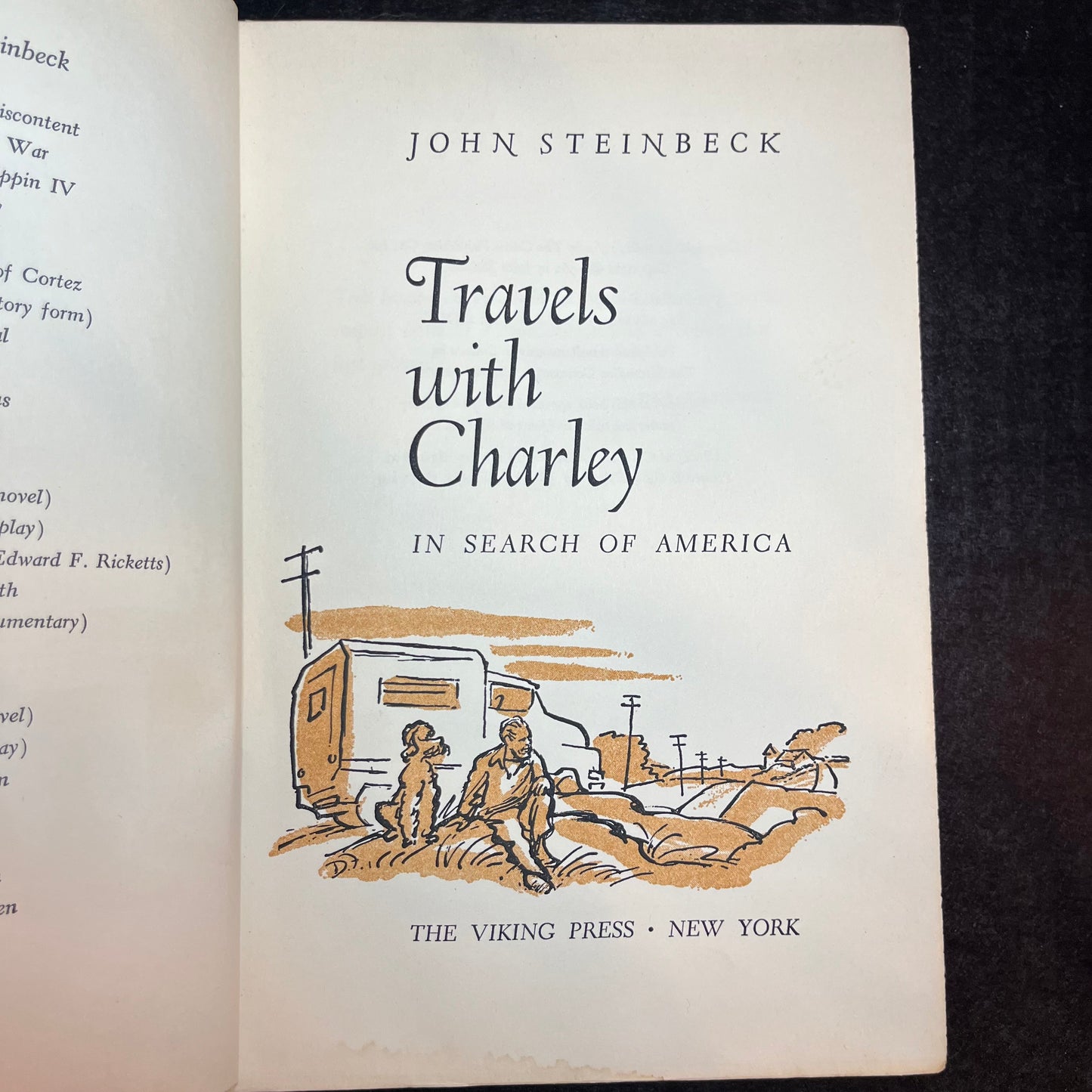 Travels with Charley - John Steinbeck - First Edition - 1962