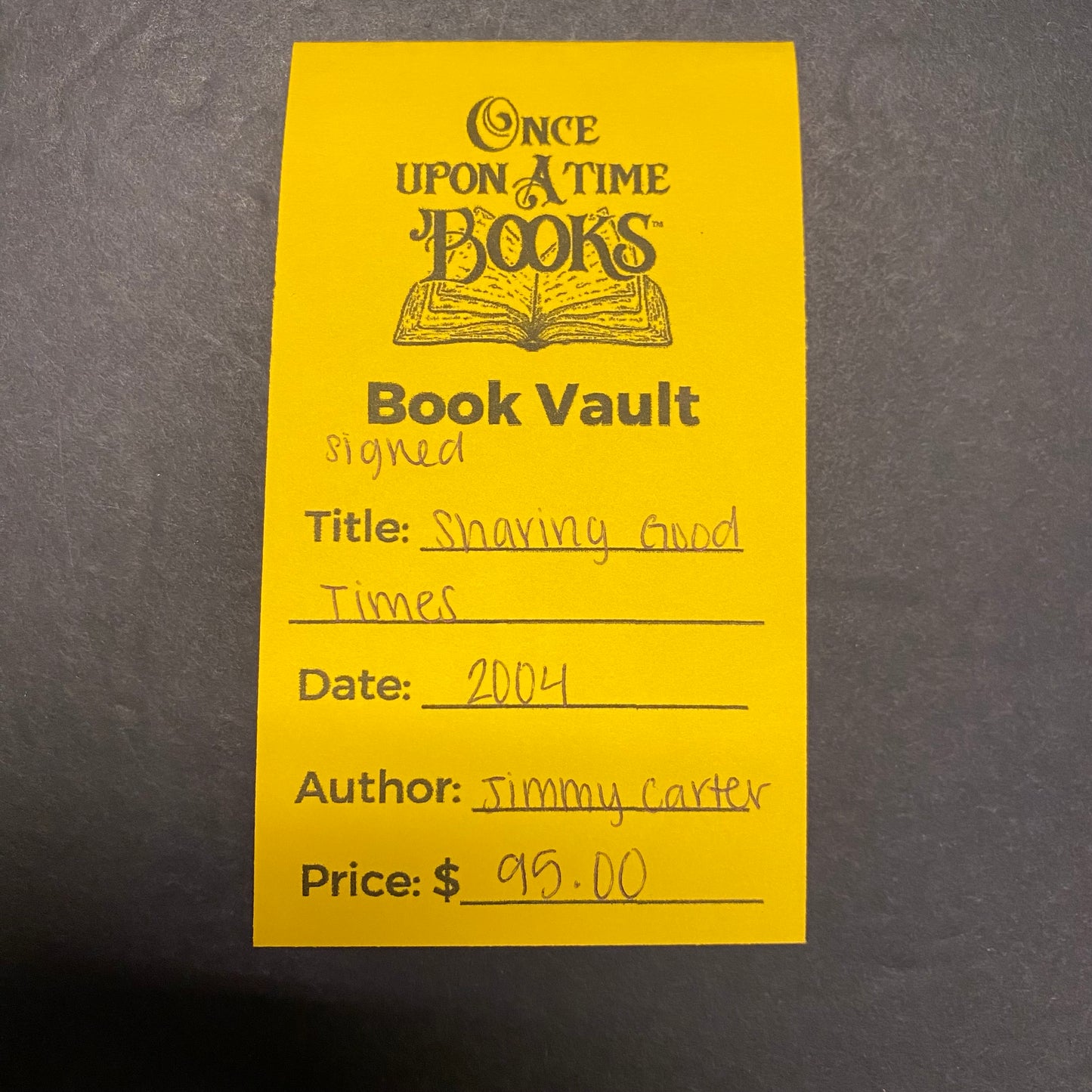 Sharing Good Times - Jimmy Carter - Signed - 2004