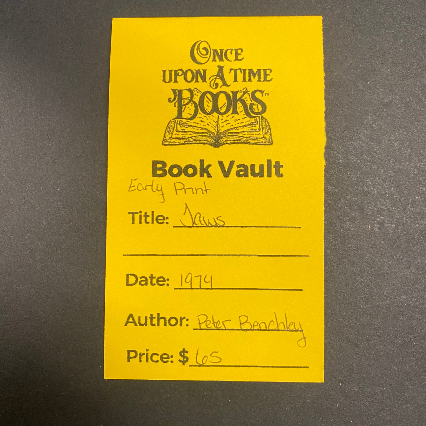 Jaws - Peter Benchley - Early Print - 1974