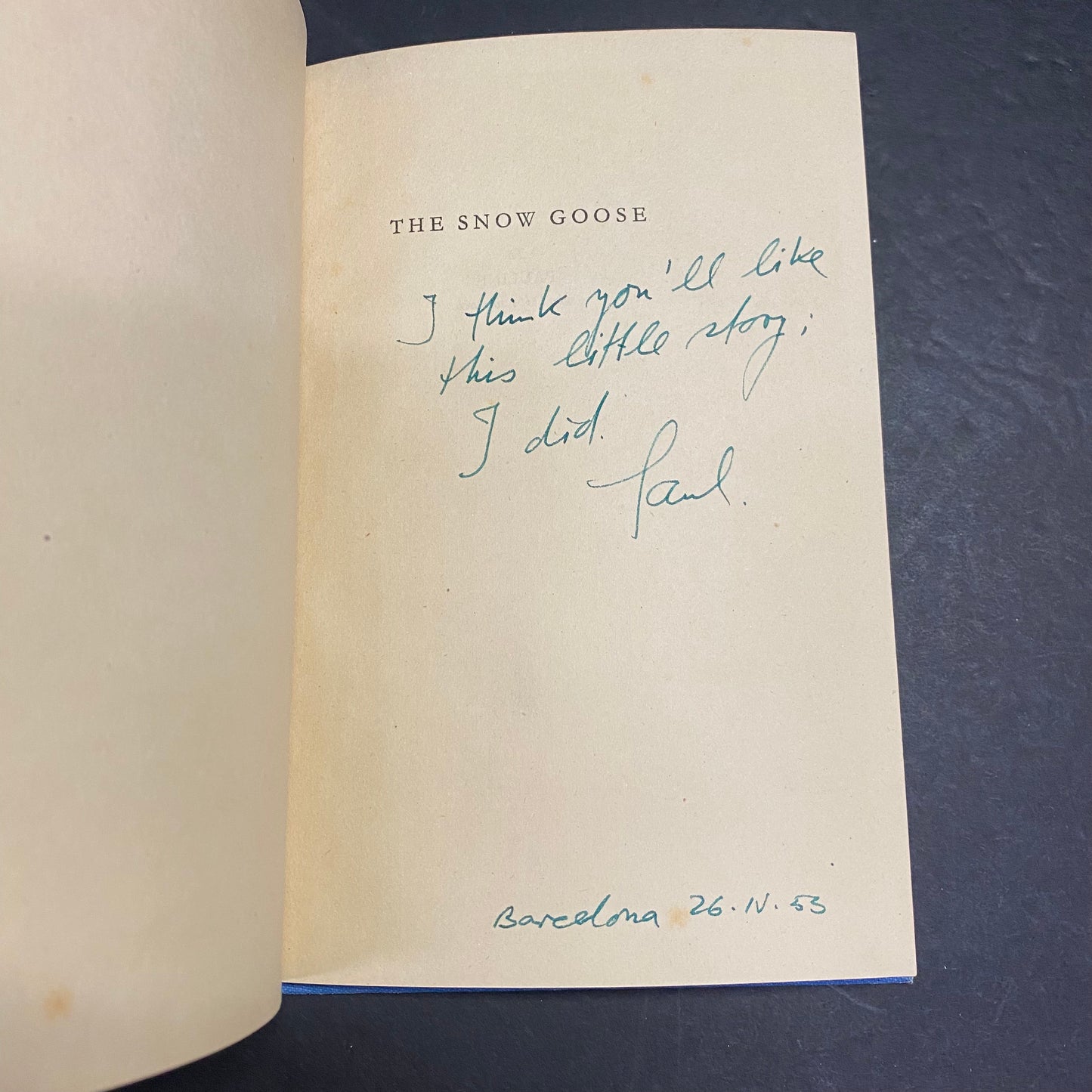The Snow Goose - Paul Gallico - Signed - 1948