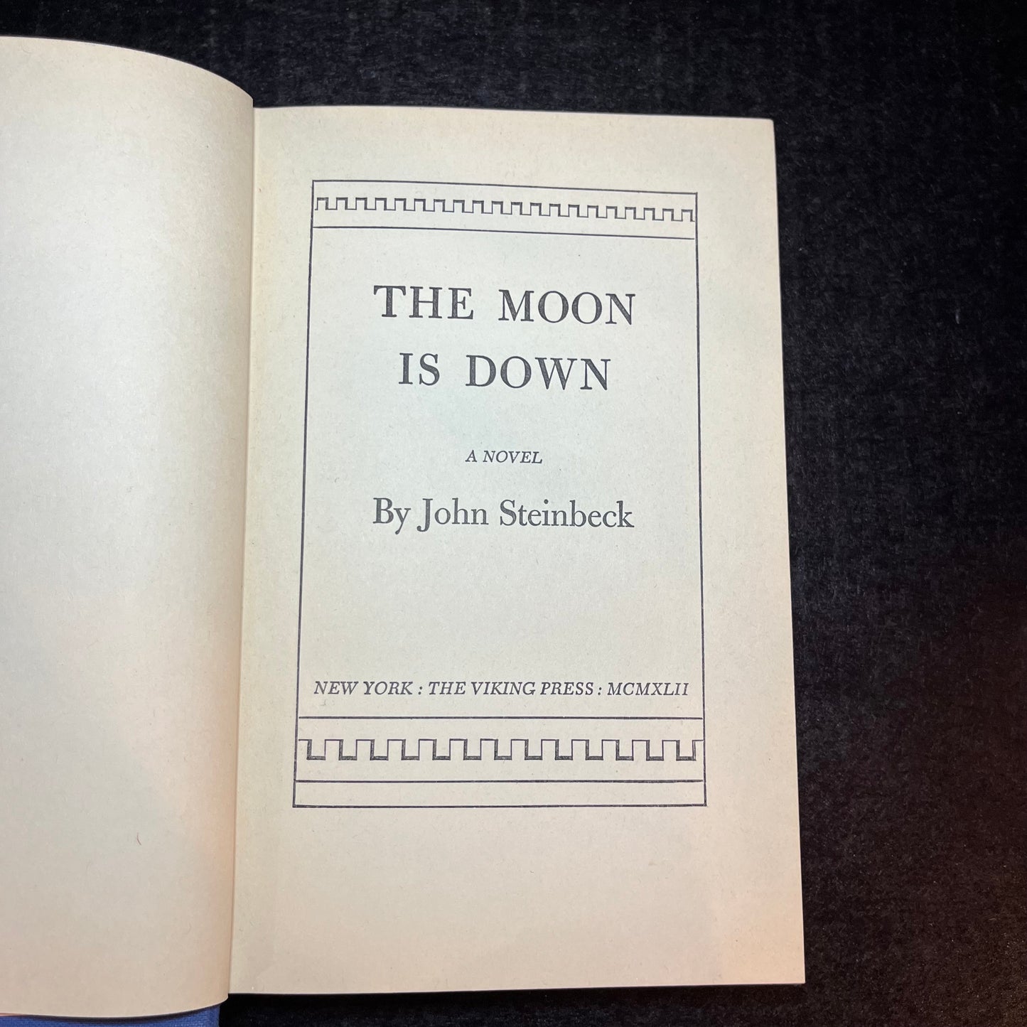 The Moon Is Down - John Steinbeck - 1st Edition - 1942