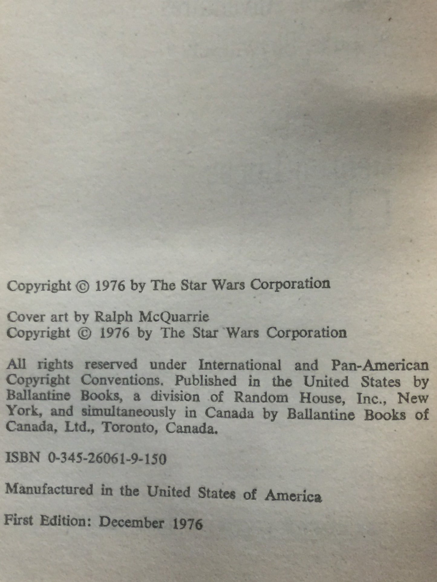 Star Wars - George Lucas - 1st Edition - 1976