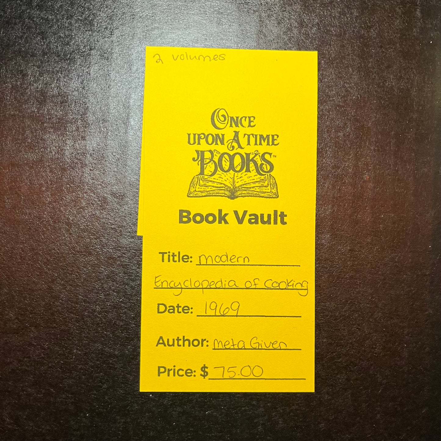 Modern Encyclopedia of Cooking - Meta Given - 2 Volumes - 1969