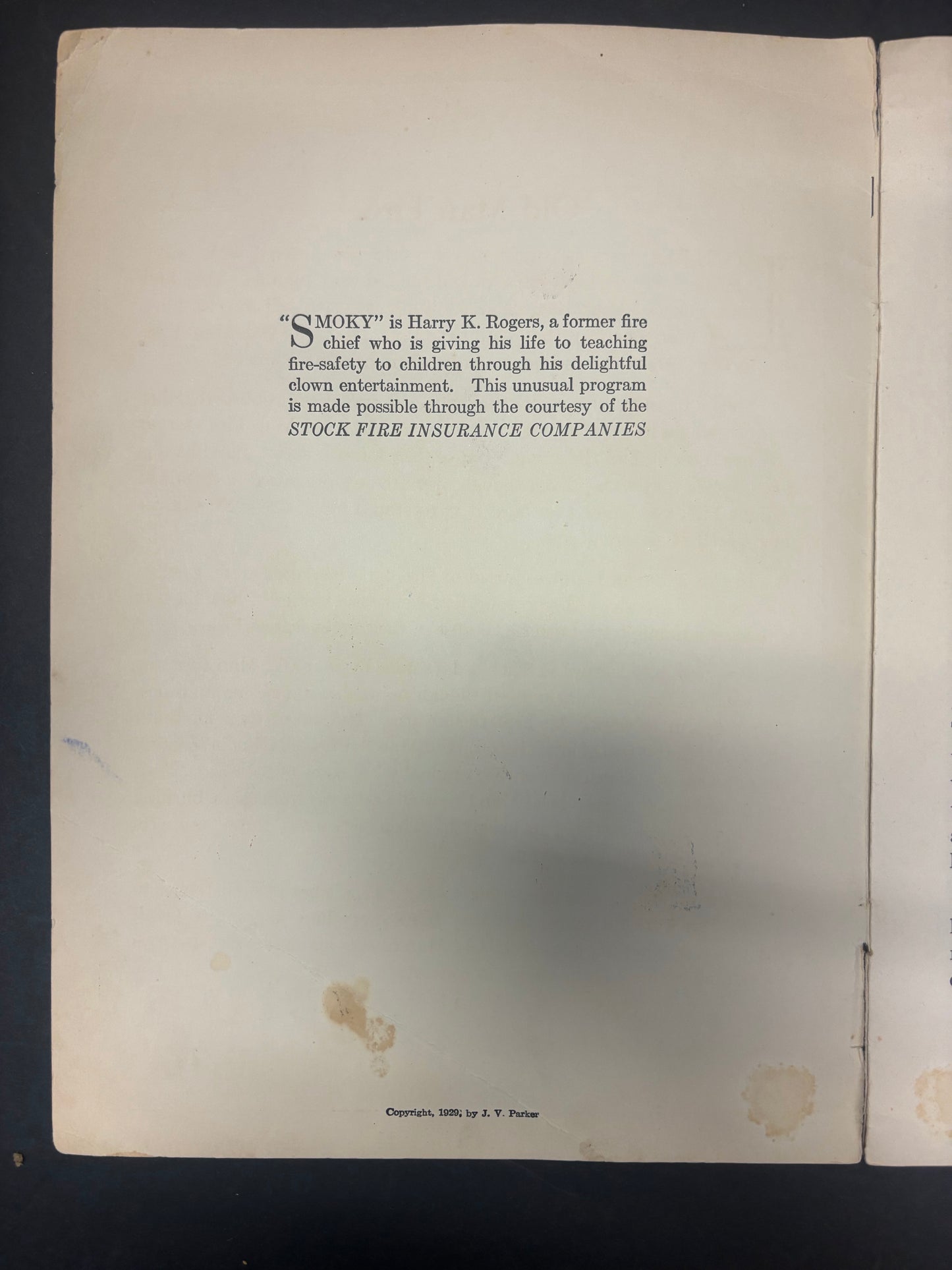 Smoky's Story of Old Man Fire - Harry K. Rogers - 1929
