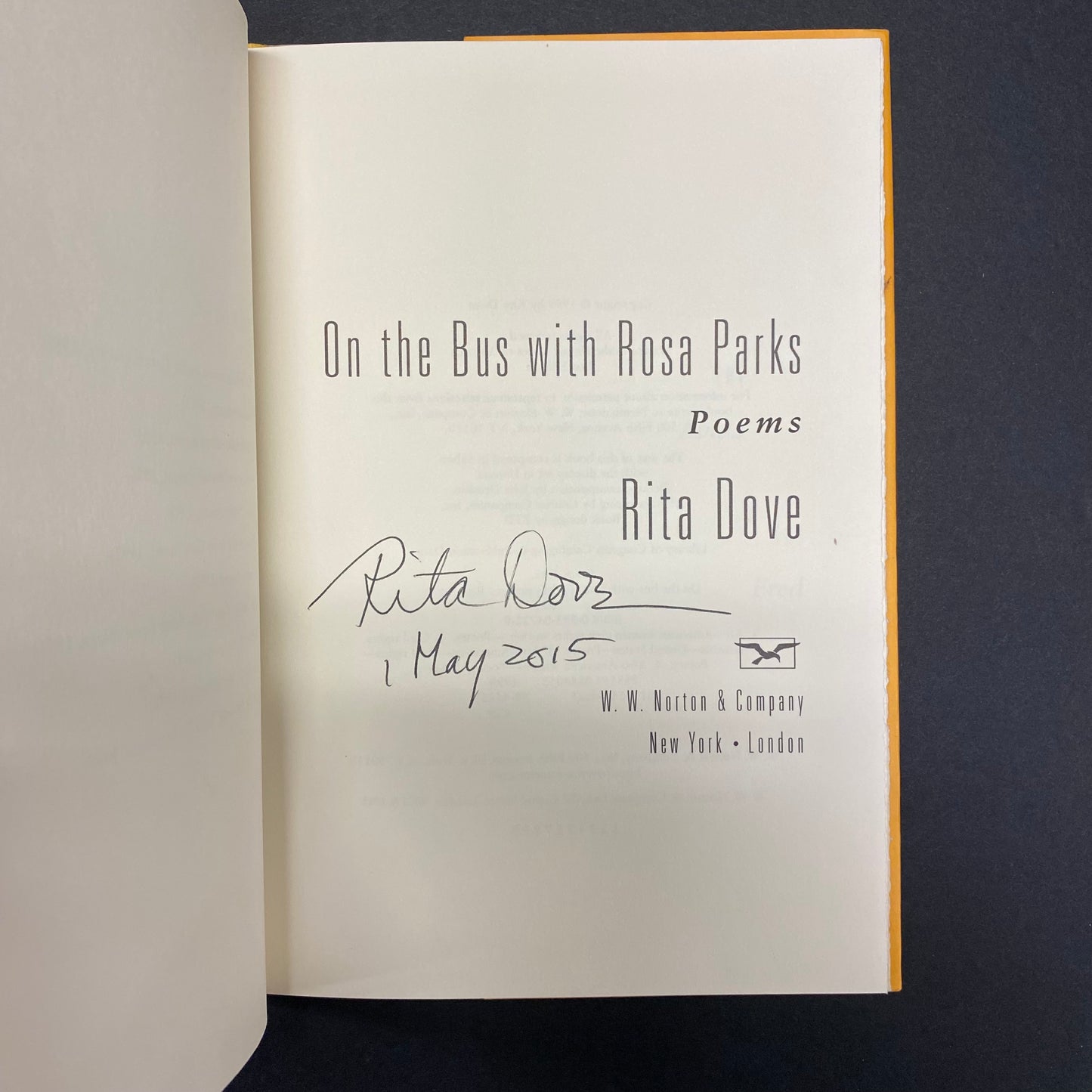 On the Bus with Rosa Parks - Rita Dove - Signed - 1st Edition - 1999