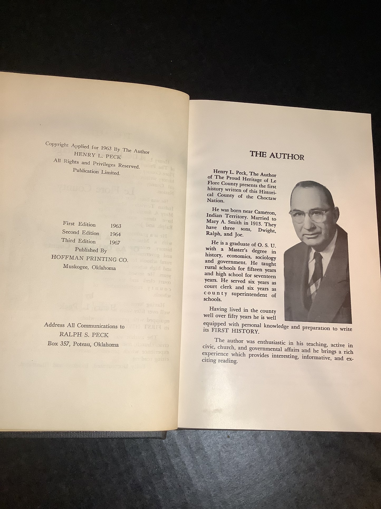 The Proud Heritage of LeFlore County - Henry L. Peck - 1967
