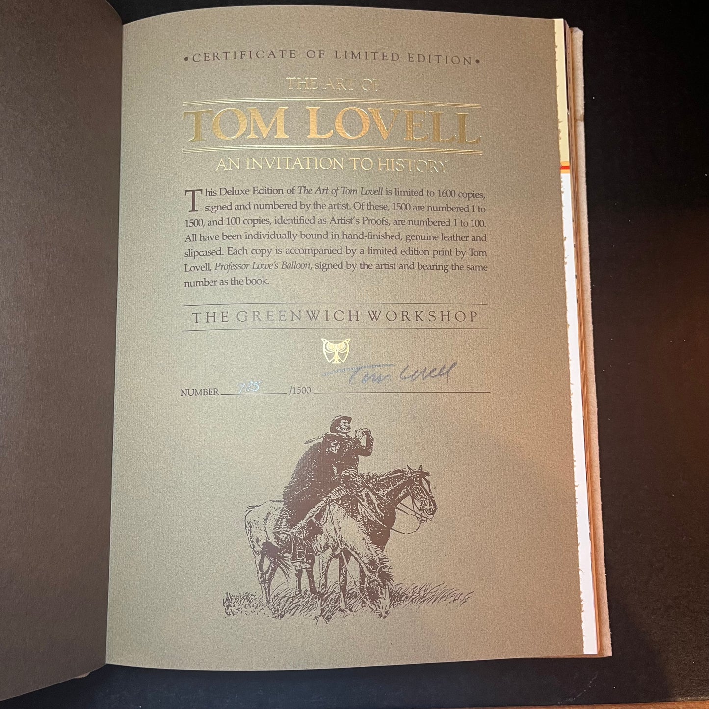 The Art of Tom Lovell an Invitation to History - Don Hedgpeth and Tom Lovell - Limited Edition - Signed Copy - 1993