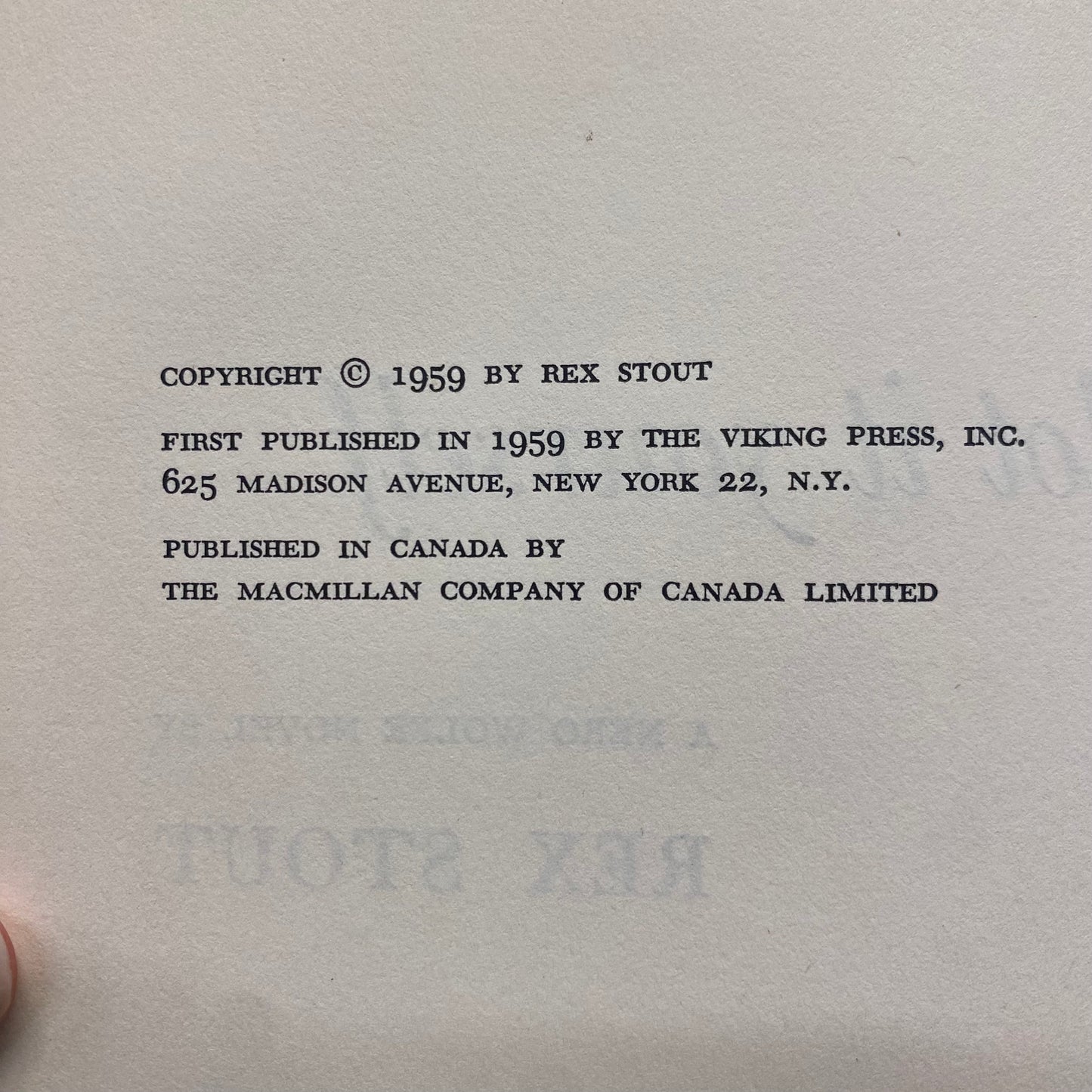 Plot It Yourself - Rex Stout - 1st Edition - Ex Library - 1959