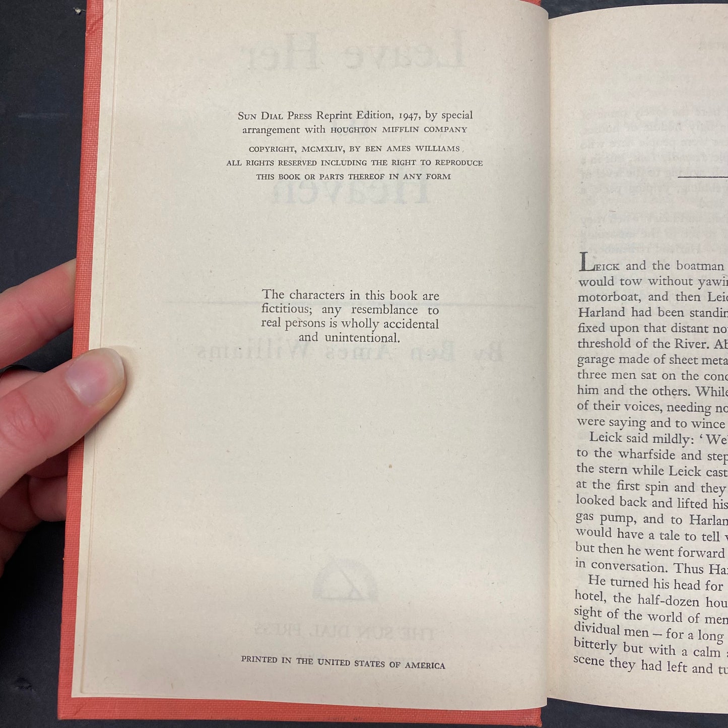 Leave Her to Heaven - Ben Ames Williams - 1st Edition - 1947
