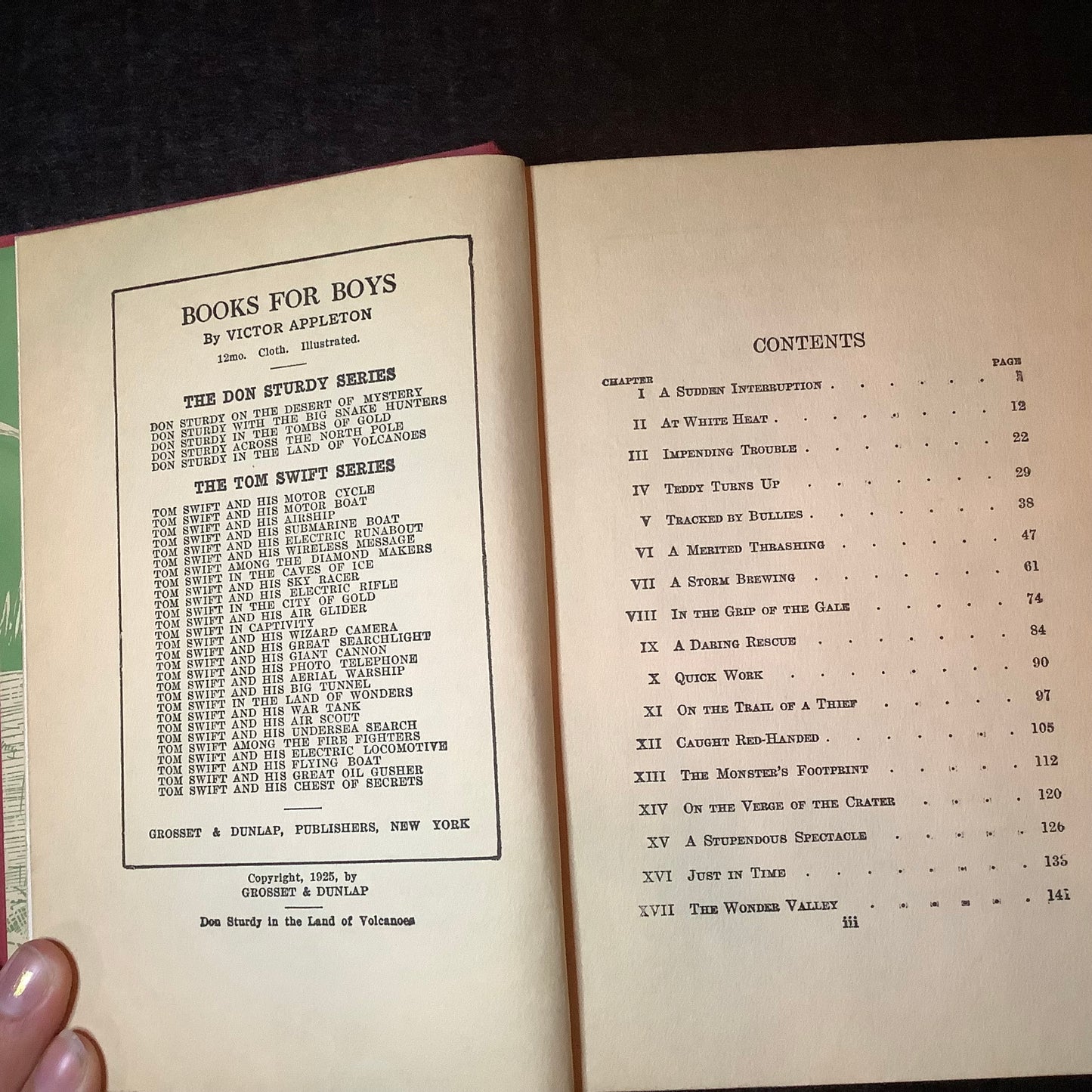 Don Sturdy In The Land of Volcanoes - Victor Appleton - First Edition - 1925