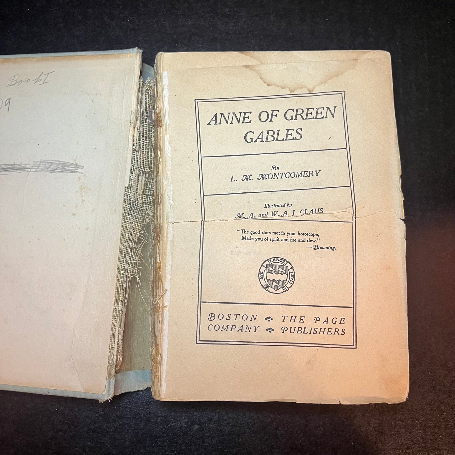 Anne of Green Gables - L.M. Montgomery - 55th Impression - 1923