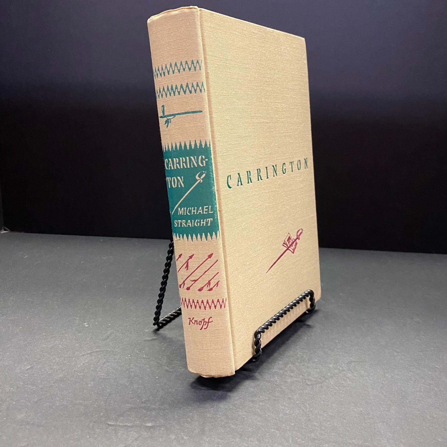 Carrington - Michael Straight - Signed - 1st Edition - 1960