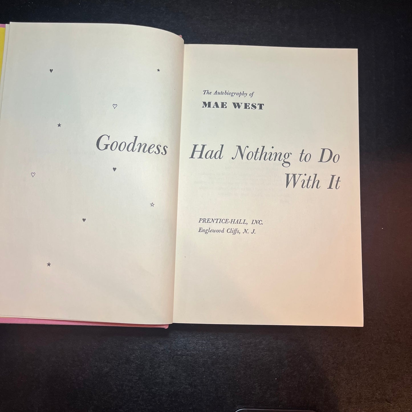 Goodness Had Nothing to Do With It - Mae West - 2nd Print - 1954