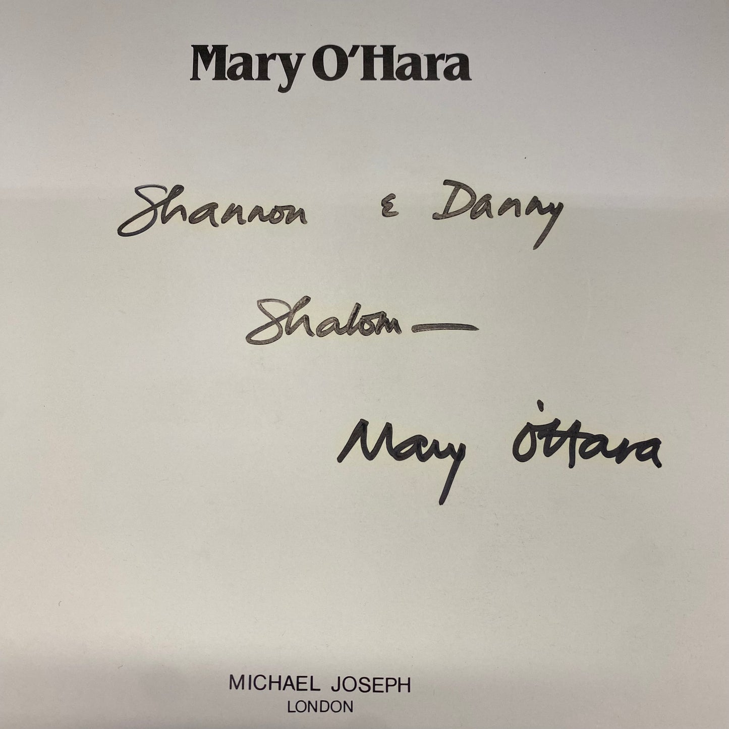 A Song for Ireland - Mary O'Hara - Signed - 1982