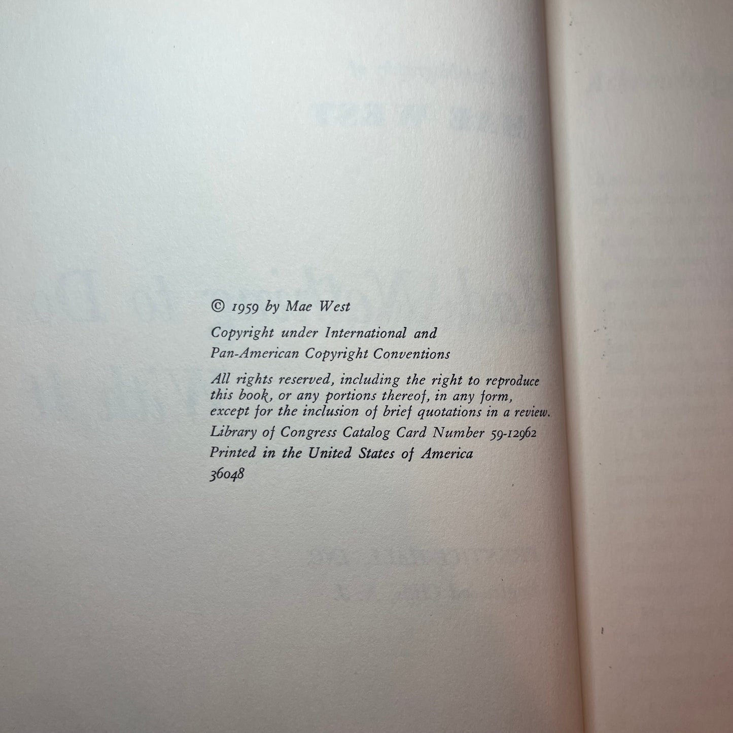 Goodness Had Nothing to Do With It - Mae West - 2nd Print - 1954