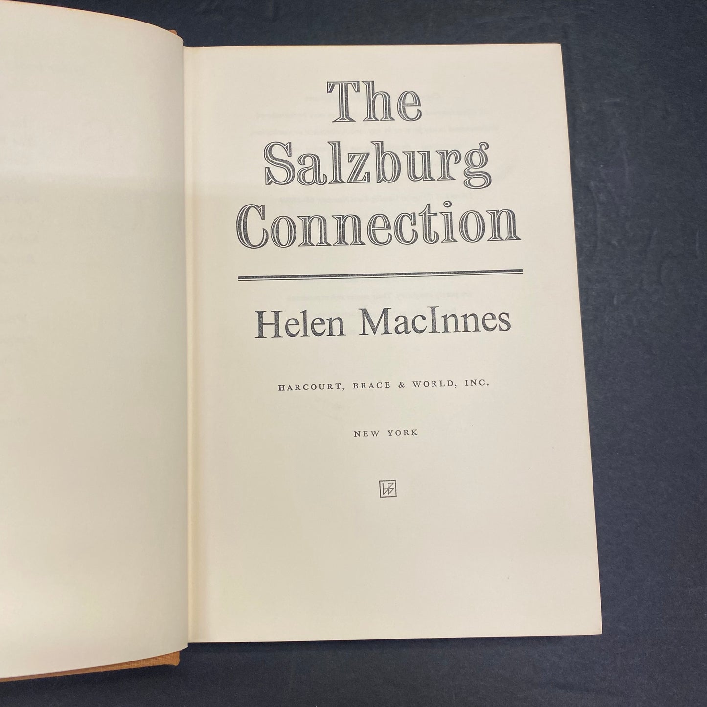 The Salzburg Connection - Helen MacInnes - 1st Edition - 1968