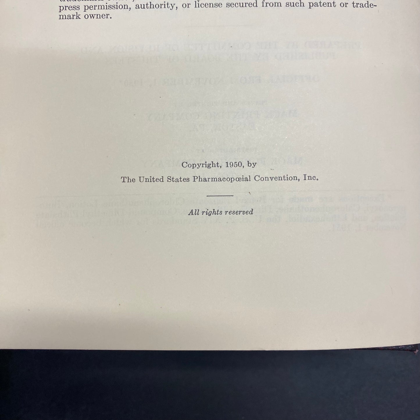 The Pharmacopeia of the United States of America - The United States Pharmacopeial Convention, Inc. - 1950
