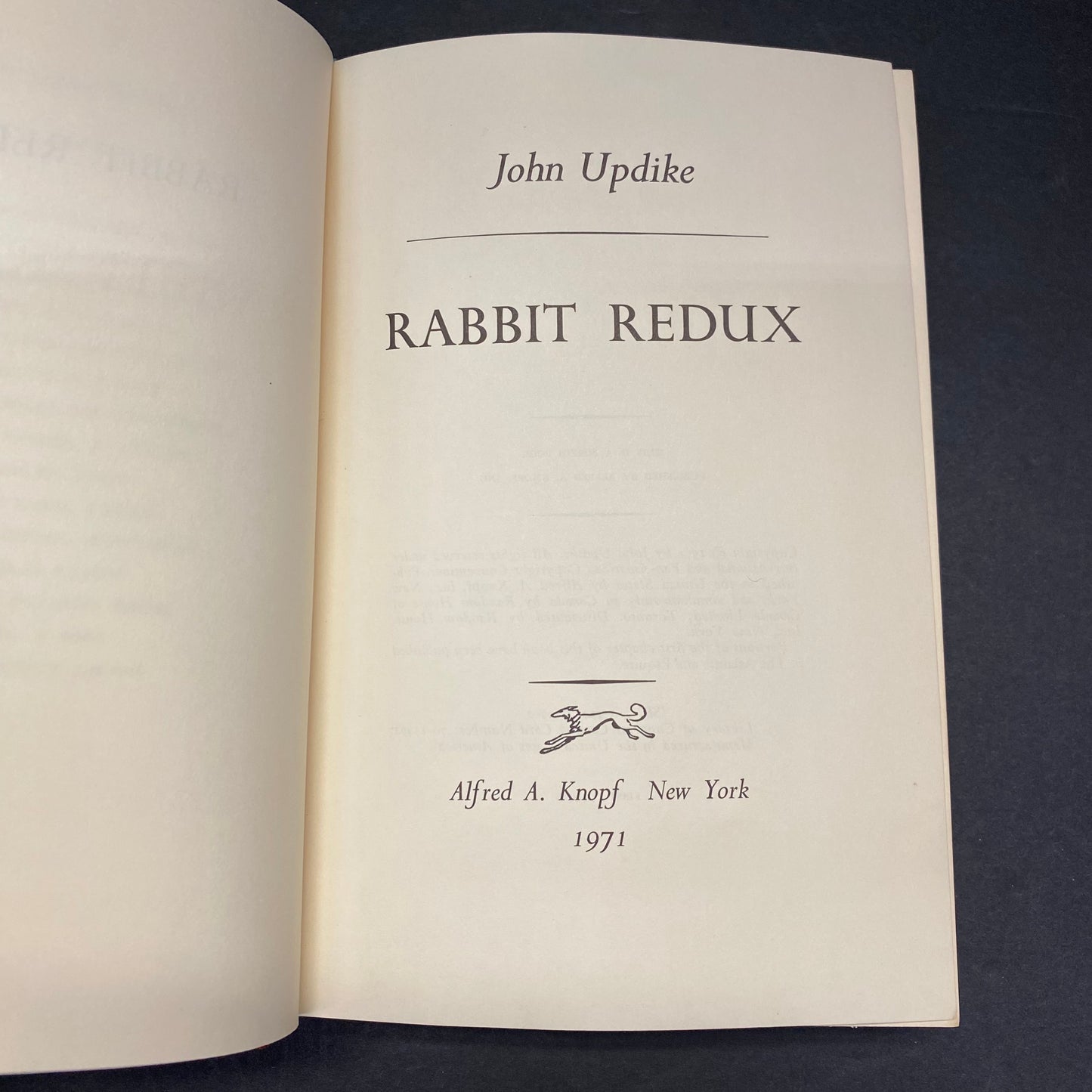 Rabbit Redux - John Updike - 1st Edition - 1971