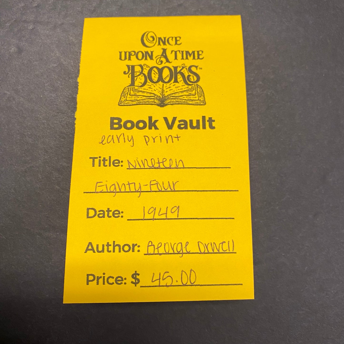 Nineteen Eighty-Four - George Orwell - Early Print - 1949