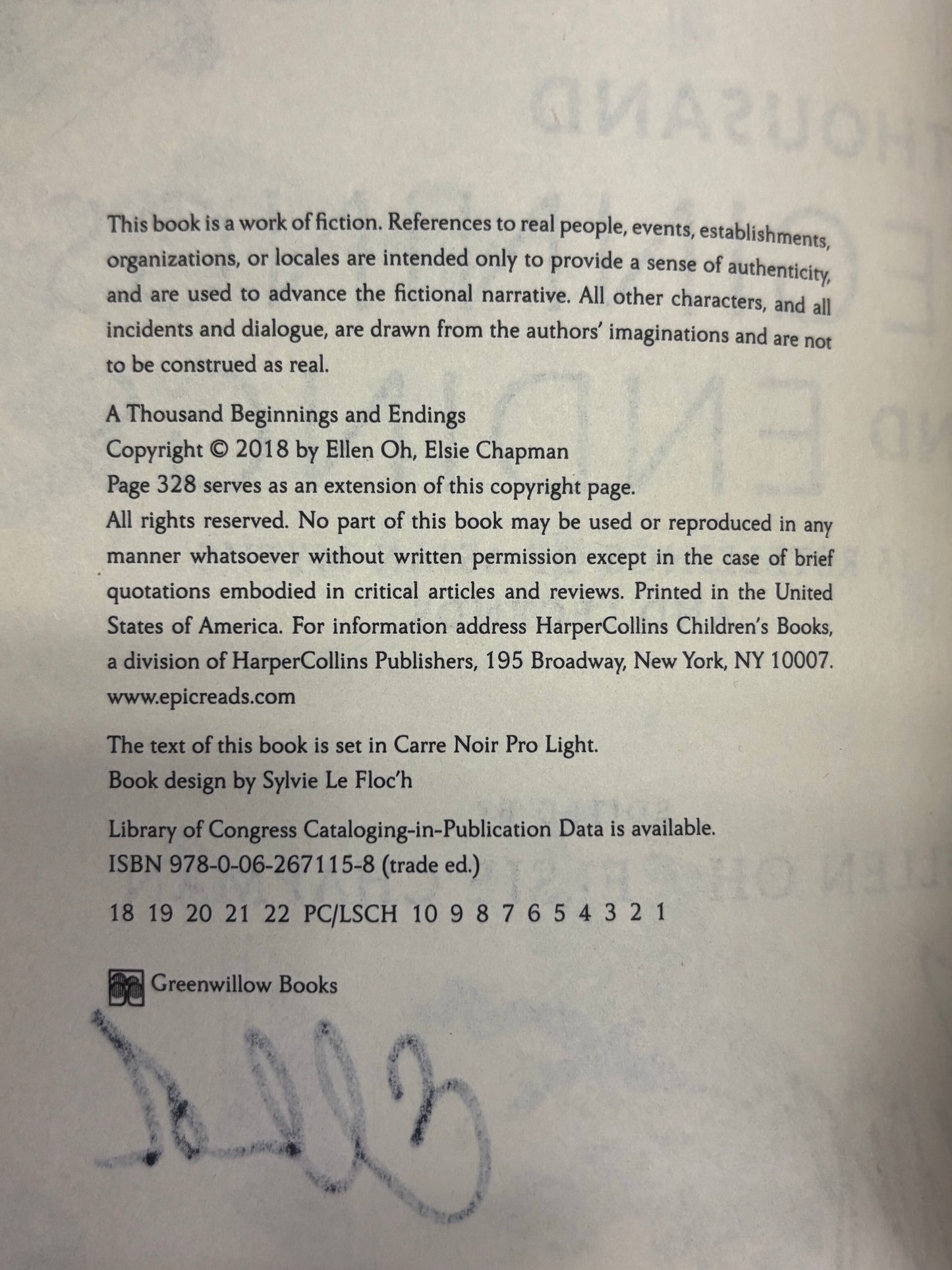 A Thousand Beginnings and Endings - Editors: Ellen Oh and Elsie Chapman - Signed - 2018