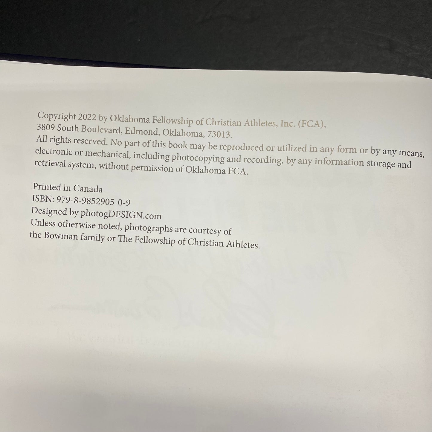 Godly Influence On and Off The Field: The Life of Chuck Bowman - Marshall Snipes and John O'Dell - Signed by Bowman - 2022