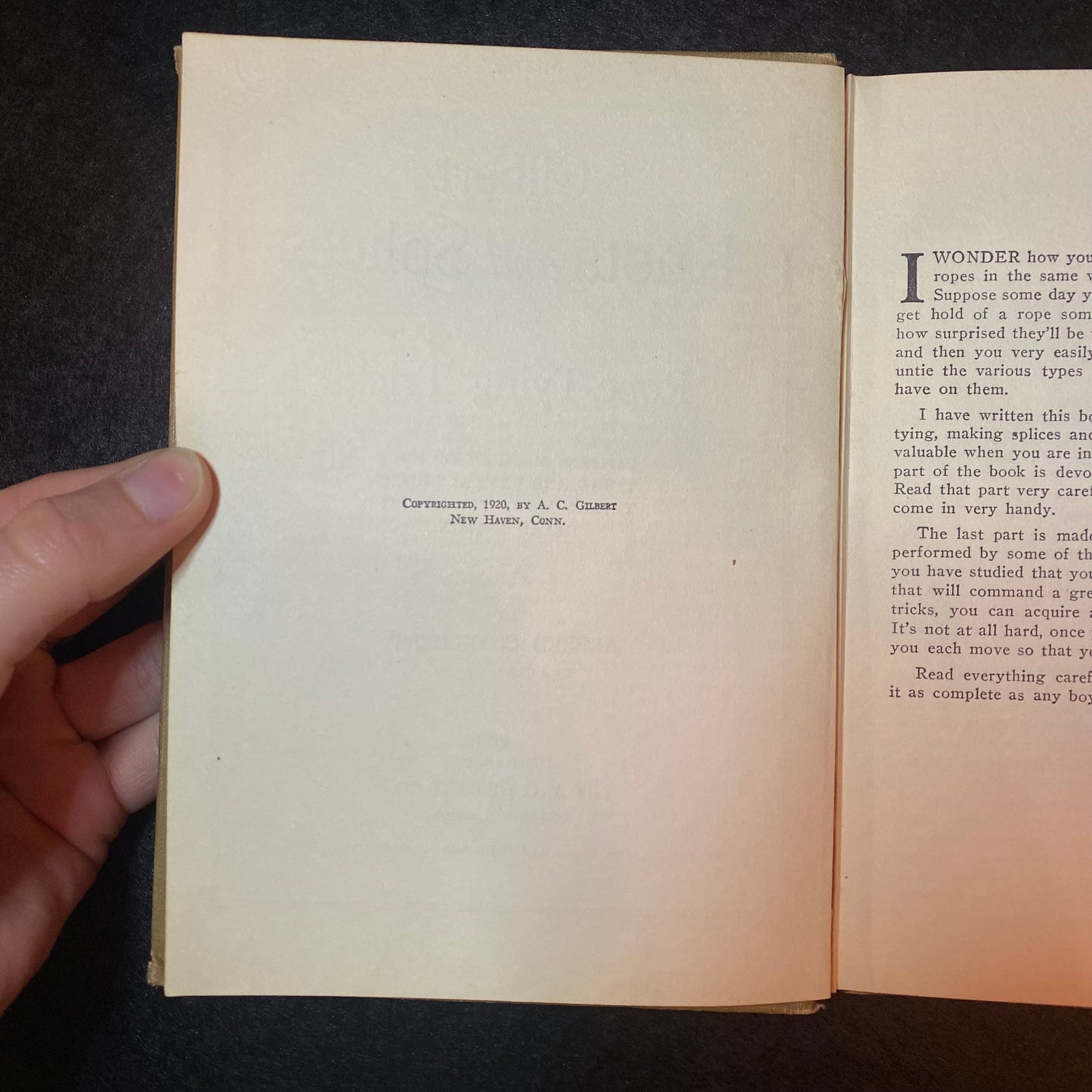 Gilbert Knots and Splices with Rope-Tying Tricks of Famous Magicians - Alfred C. Gilbert - 1920