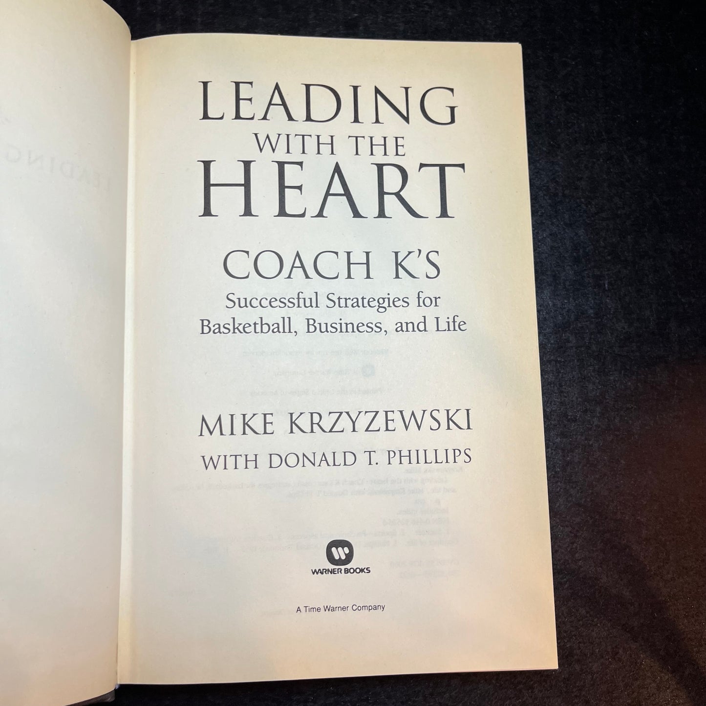 Leading with the Heart - Mike Krzyzewski - Signed - 2000