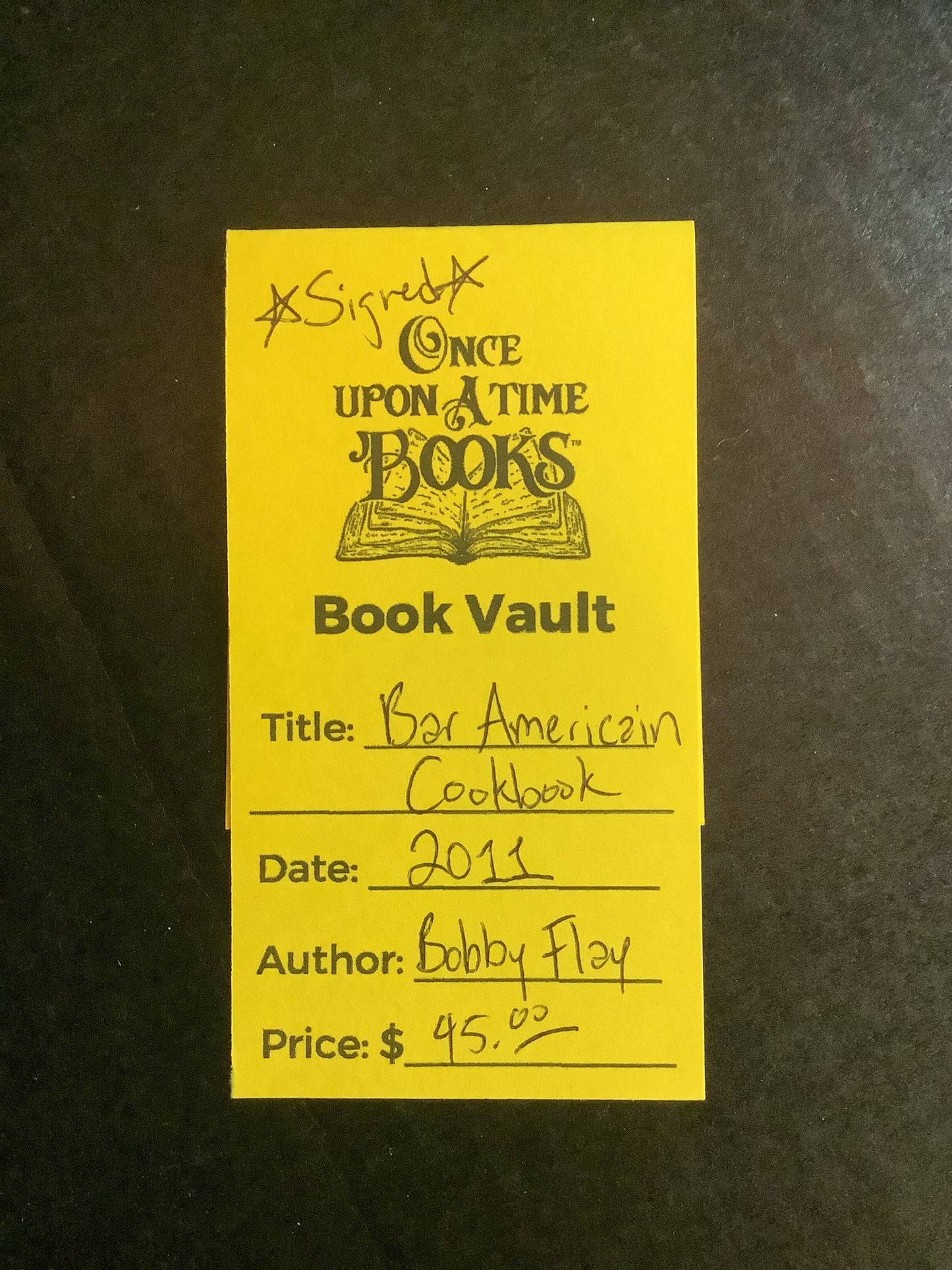 Bar Americain Cookbook - Bobby Flay - Signed - 2011