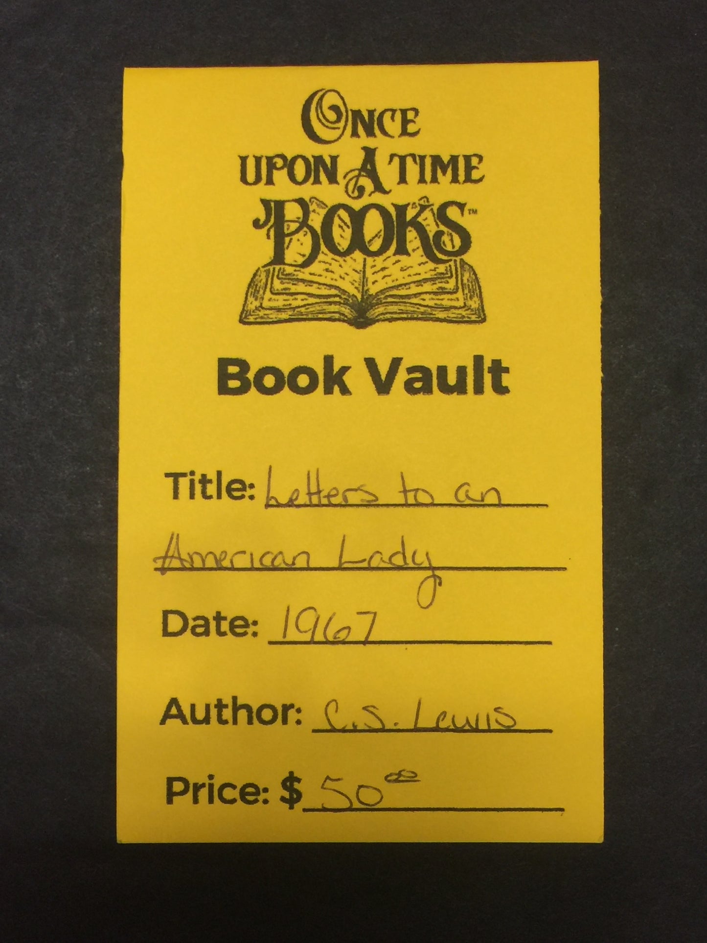 Letters to an American Lady - C.S. Lewis - 1967