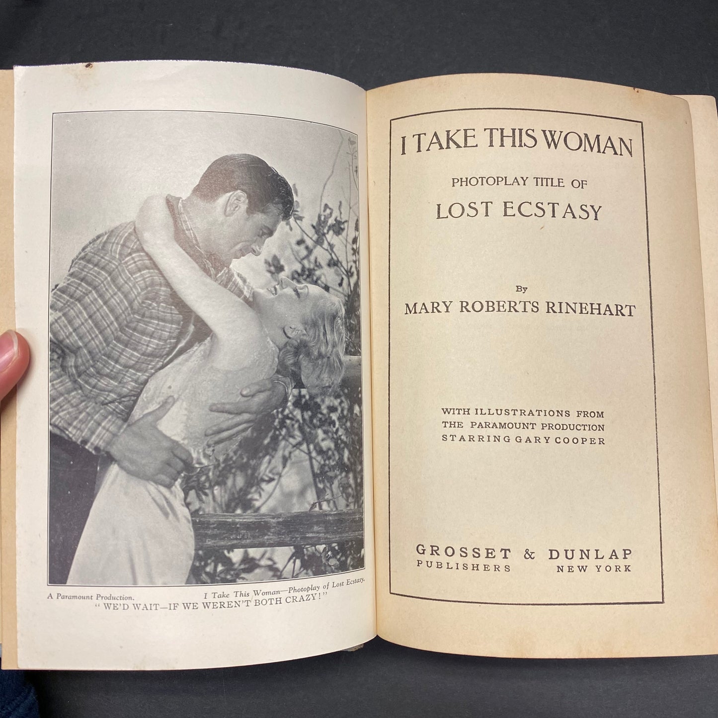 I Take This Woman - Mary Roberts Rinehart - Photoplay of Lost Ecstasy - 1927