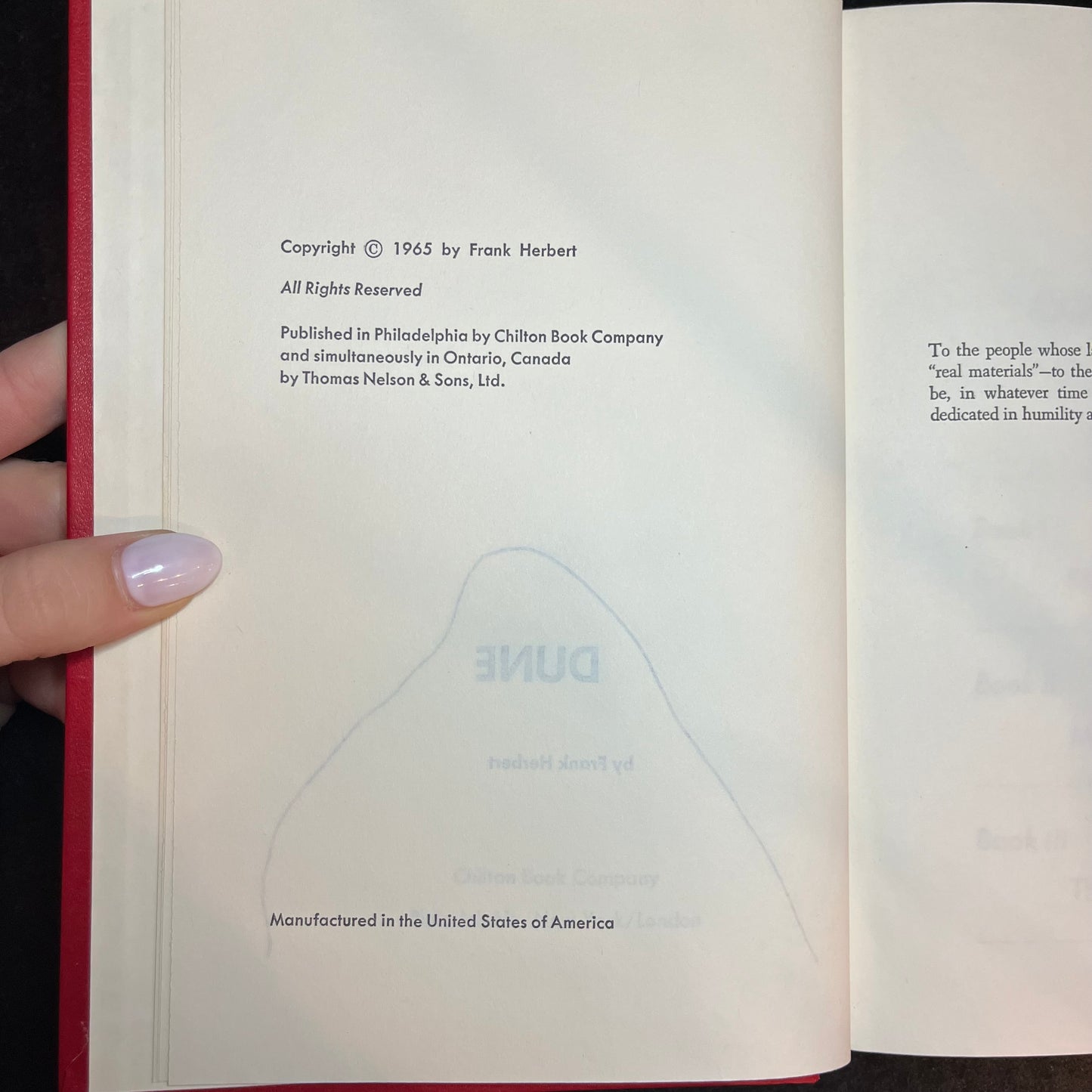 Dune - Frank Herbert - Book Club Edition - 1965