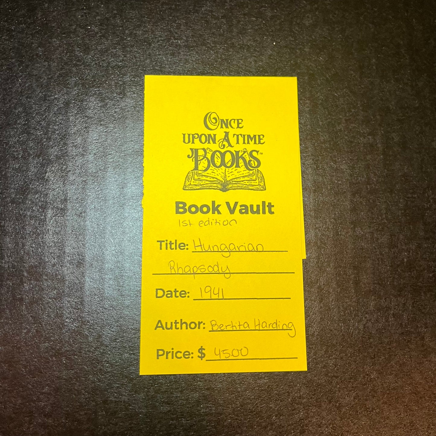 Hungarian Rhapsody - Bertita Harding - 1st Edition - 1941